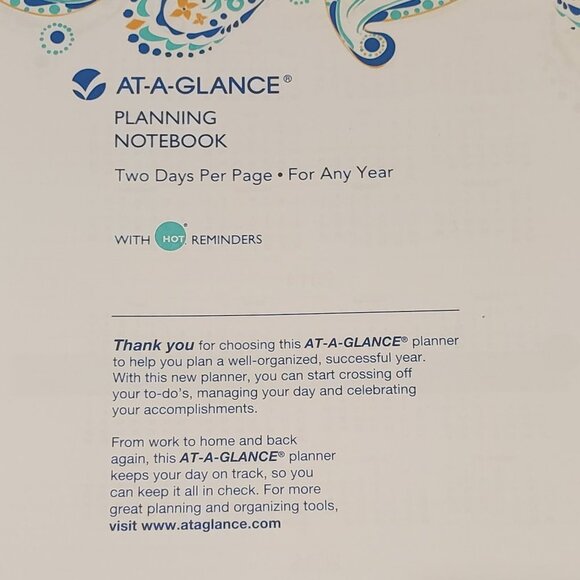 AT-A-GLANCE Plan. Write. Remember. Undated Two Days Per Page Planning Notebook - Picture 3 of 6